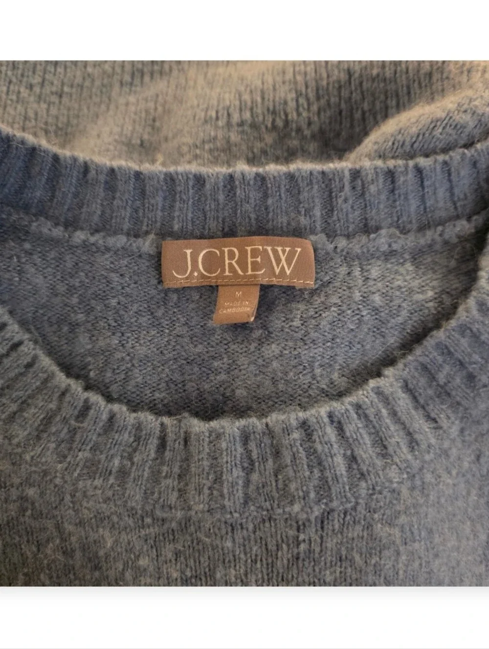 J.Crew Oversized Merino Wool Alpaca Sweater Blue Crewneck Size M